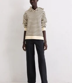 Gestreept sweatshirt met capuchon relaxed DAMES Truien & Cardigans