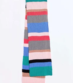 DAMES La Fiancée Gestreepte gebreide rechthoekige sjaal LOMASI