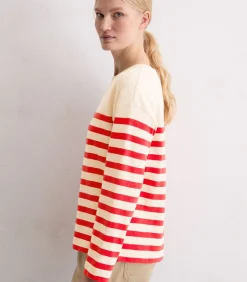 DAMES Marc O'Polo Gestreepte longsleeve relaxed