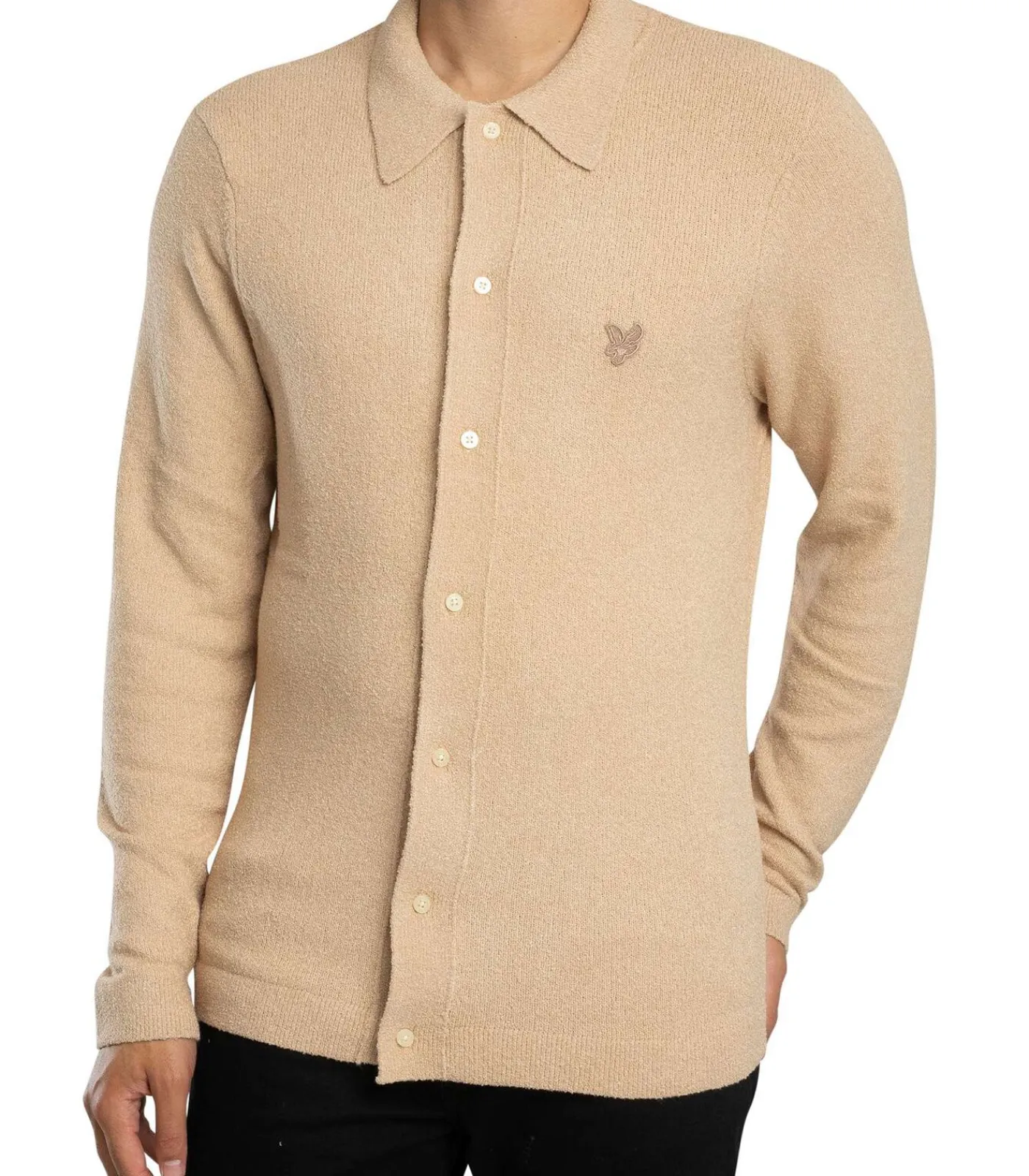 Hot Gestructureerd Reisgebreid Overshirt Heren Hemden