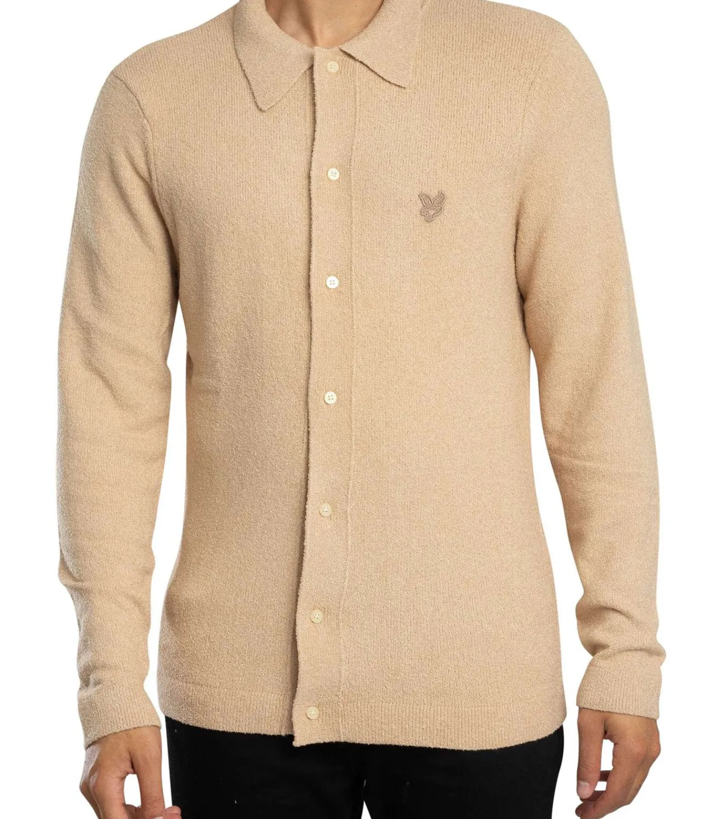 Hot Gestructureerd Reisgebreid Overshirt Heren Hemden