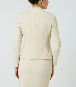 New Getailleerde stretchgabardineblazer van katoen-viscosemix DAMES Maatpakken & Blazers