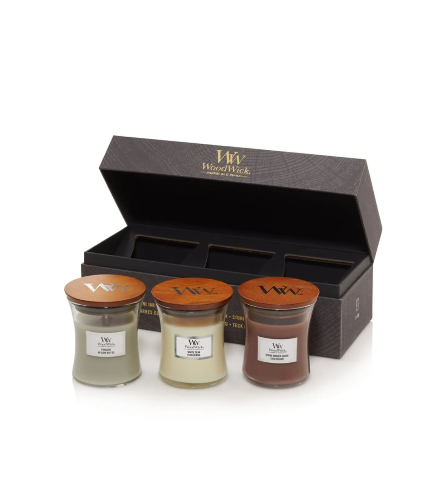 WoodWick Geurkaars Deluxe Gift Set 3 Mini Candle Woody