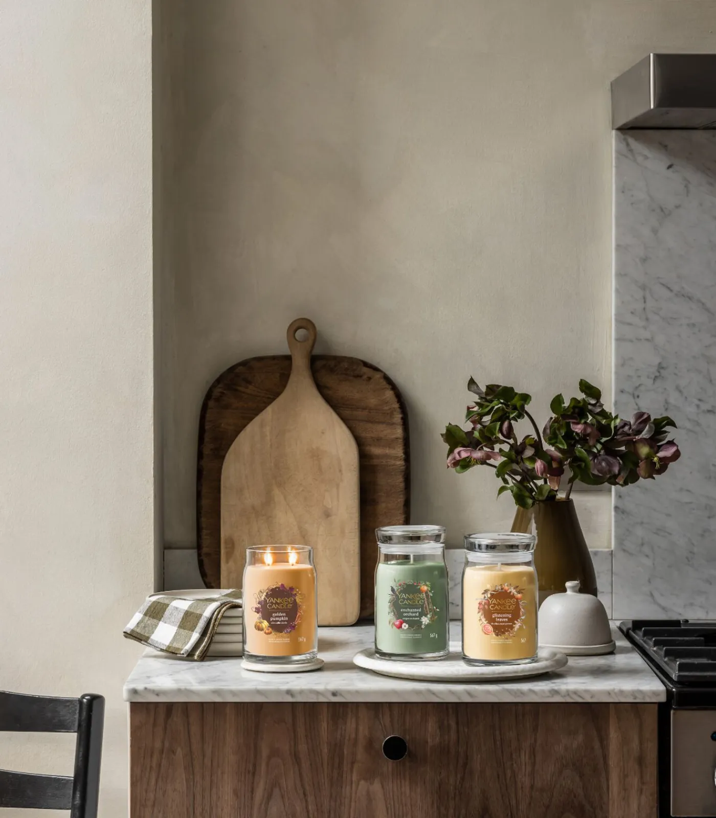 New Geurkaars Glistening Leaves Signature Medium Jar Kaarsen & Kaarshouders