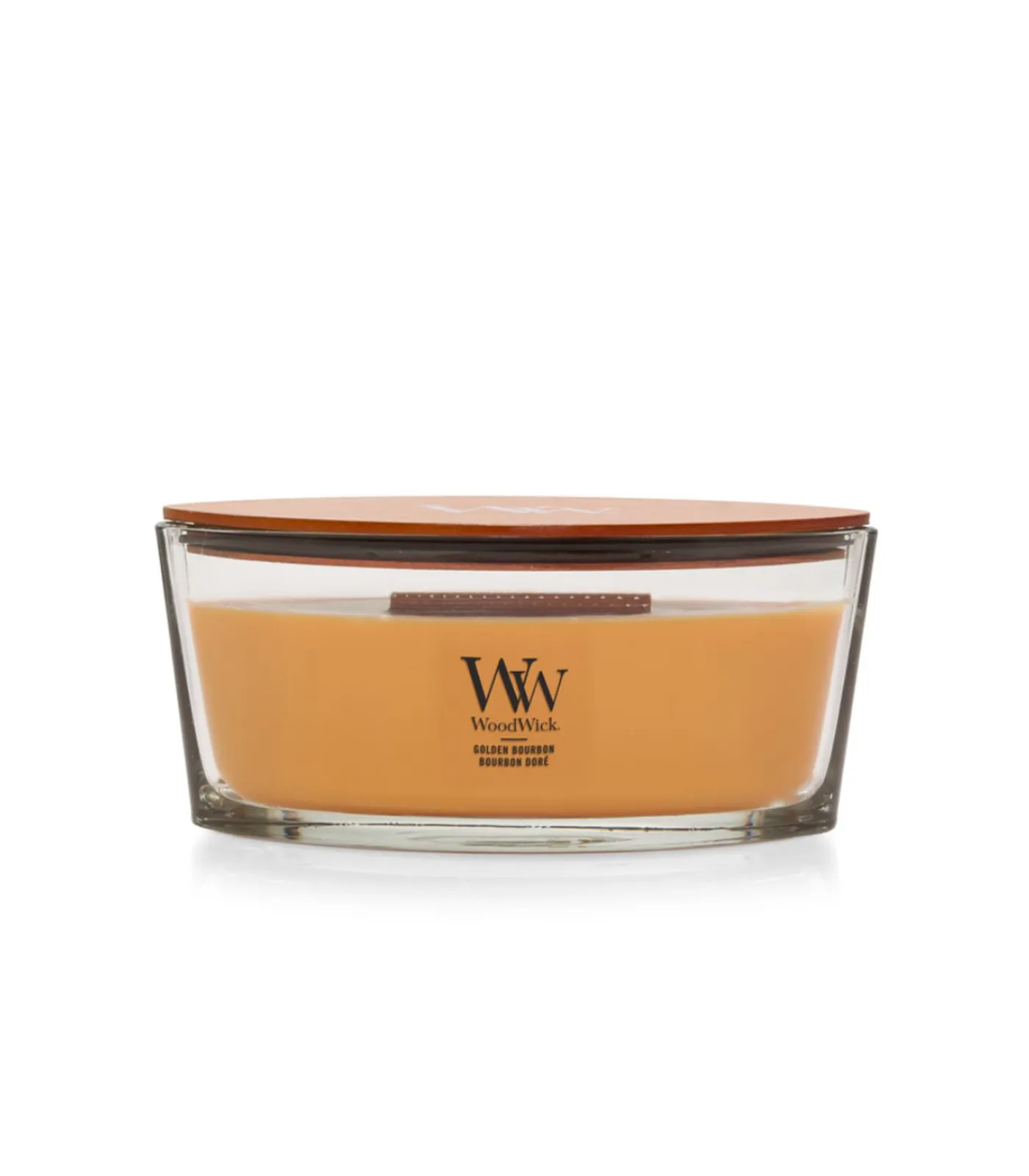 WoodWick Geurkaars Golden Bourbon Ellipse Candle