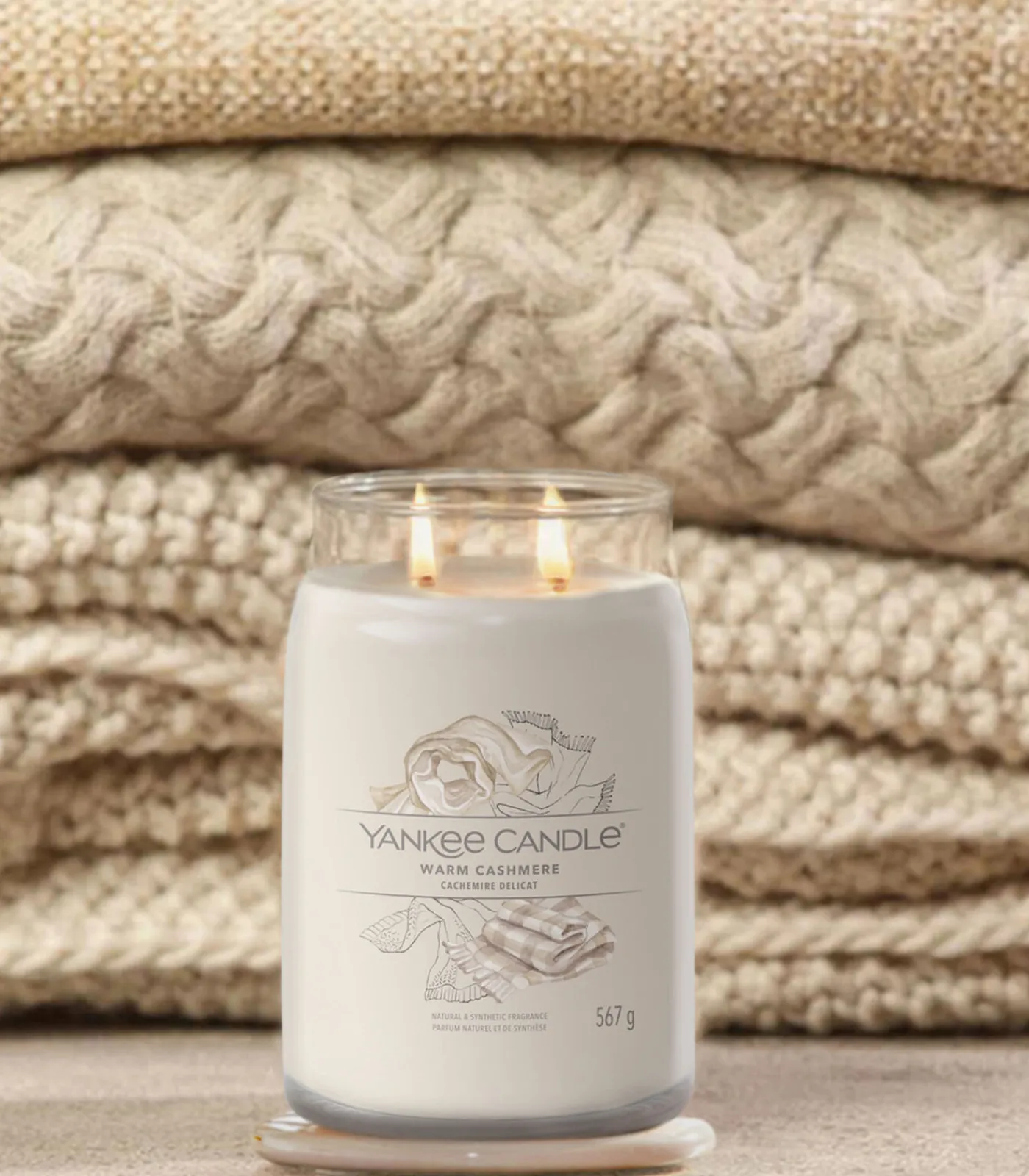 Outlet Geurkaars Warm Cashmere Signature Large Jar Kaarsen & Kaarshouders