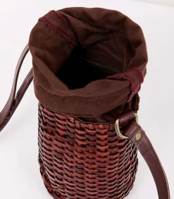 DAMES La Fiancée Gevlochten leren emmertas MILK