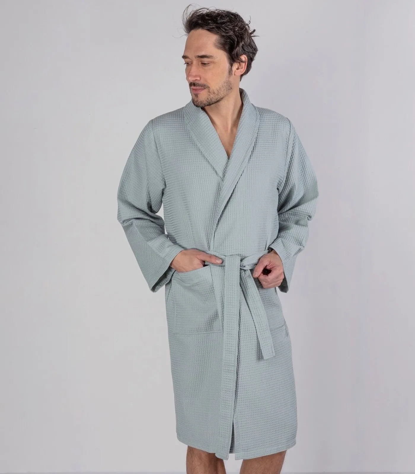 Heren Casilin Gewafelde Badjas Sea
