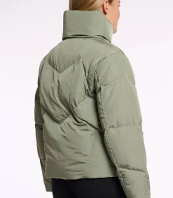 DAMES Rino&Pelle Gewatteerd jack met hoge kraag Groene as 38