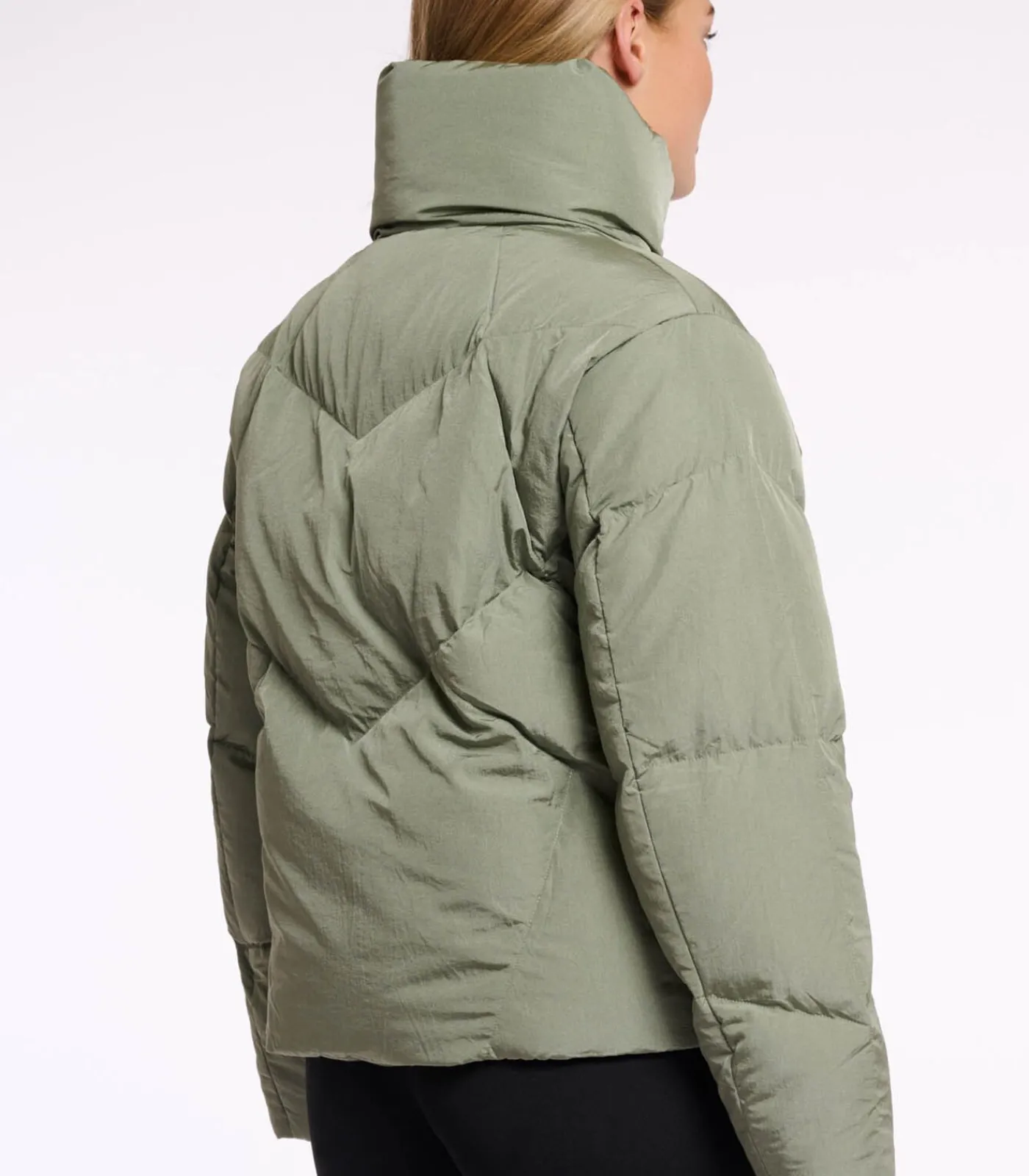 DAMES Rino&Pelle Gewatteerd jack met hoge kraag Groene as 38