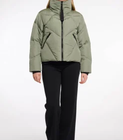 DAMES Rino&Pelle Gewatteerd jack met hoge kraag Groene as 38