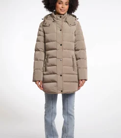 Outlet Gewatteerde jas met afneembare capuchon Toffee 38 DAMES Jassen