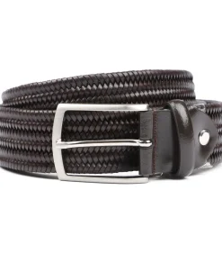 Heren Suitable Geweven Riem Donkerbruin