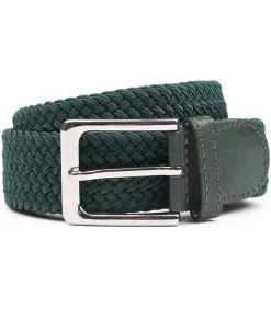 Heren Suitable Geweven Riem Donkergroen