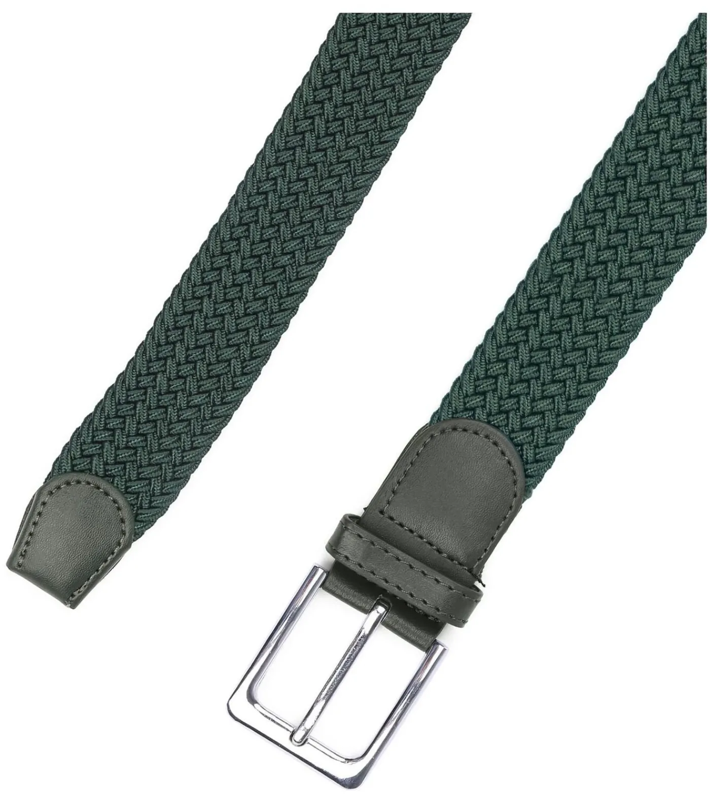Heren Suitable Geweven Riem Donkergroen