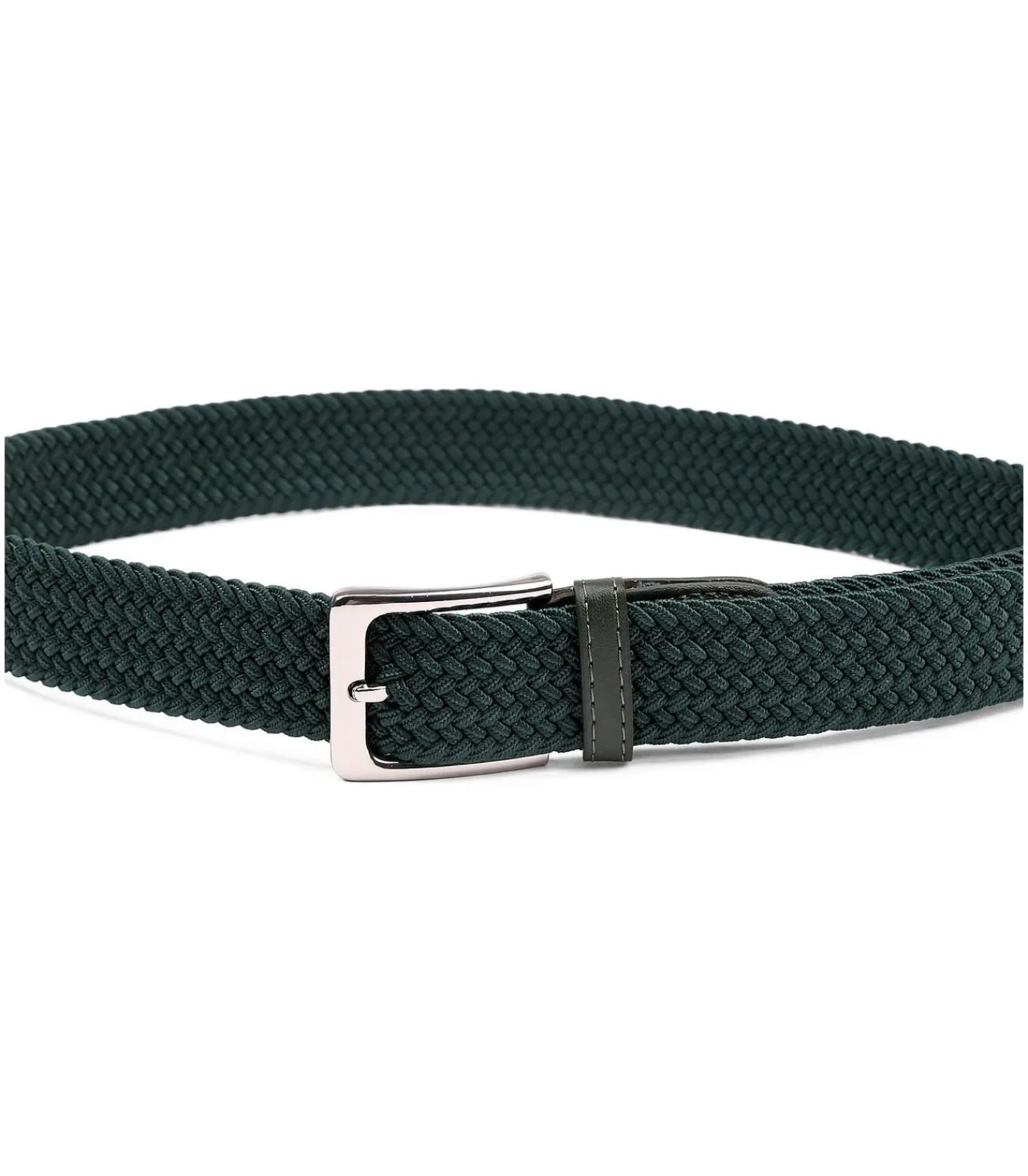 Heren Suitable Geweven Riem Donkergroen