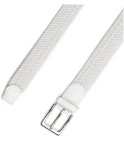 Hot Geweven Riem Wit Heren Riemen