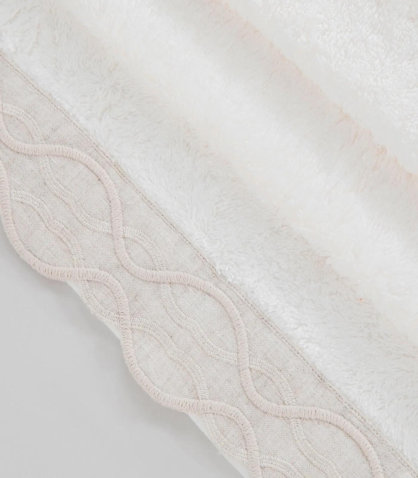 Chakra Gezichtshanddoek Border 50x90 cm Ecru