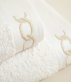 Chakra Gezichtshanddoek Corrente 50x90 cm Ecru-Goud