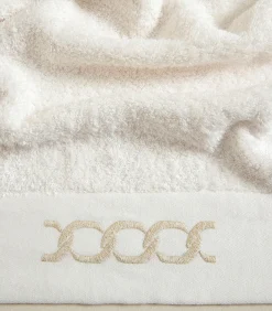 Chakra Gezichtshanddoek Corrente 50x90 cm Ecru-Goud