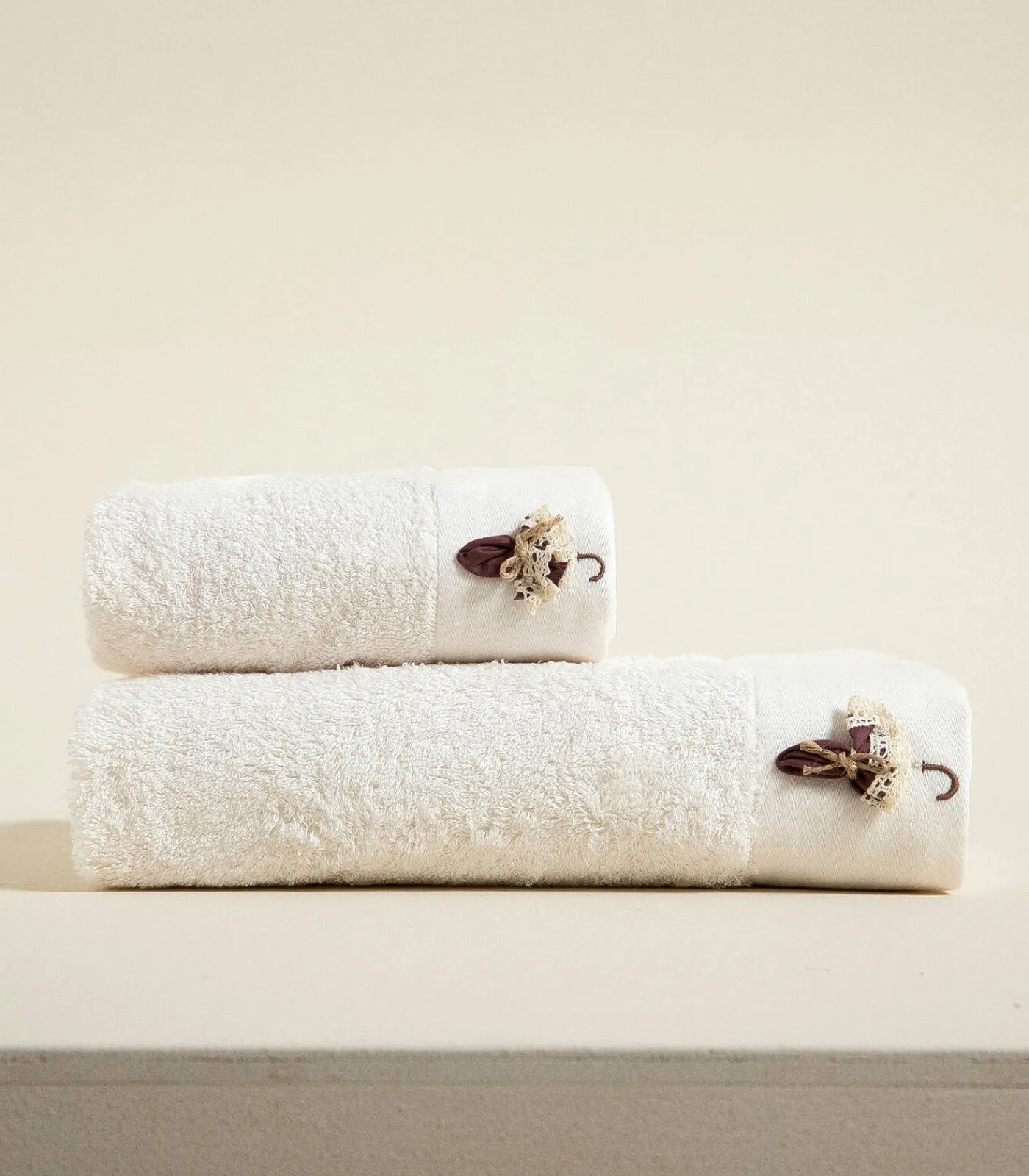 Chakra Gezichtshanddoek Umbrella 50x90 cm Ecru