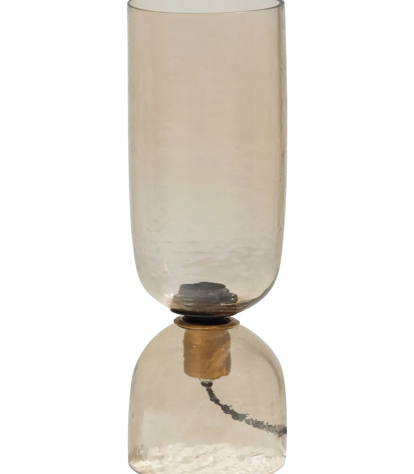 WOOOD Gigi Tafellamp Gehamerd Glas 38xØ15 cm - Naturel