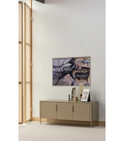 WOOOD Gigi Tafellamp Gehamerd Glas 38xØ15 cm - Naturel