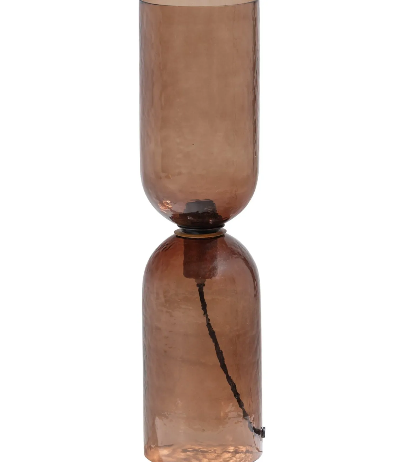 Best Gigi Tafellamp Gehamerd Glas 51xØ15 cm- Bruin Tafellampen