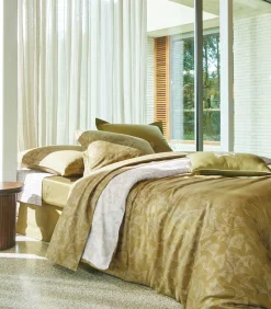 Online GINGKO Olive - Kussensloop Satijn katoen Kussenslopen