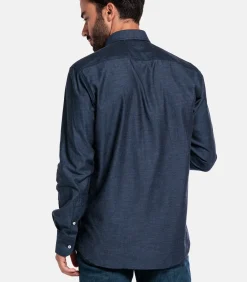Heren Giordano Brando Flanel Overhemd – Navy