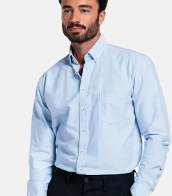 New Brando Oxfod Overhemd – Lichtblauw Heren Hemden