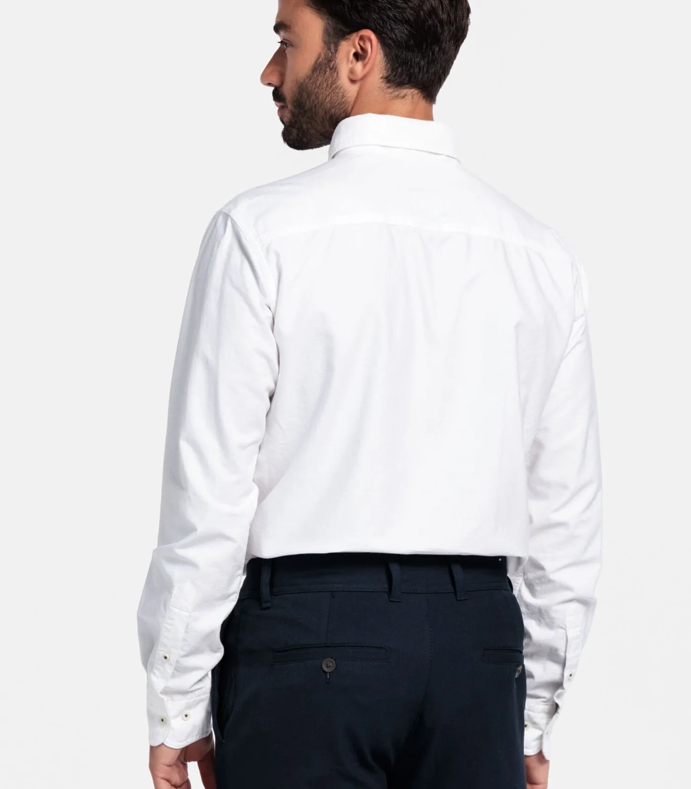 Outlet Brando Oxfod Overhemd – Wit Heren Hemden