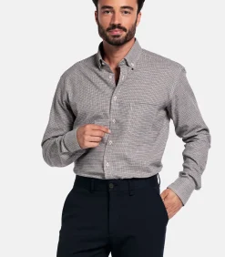 Heren Giordano Ivy Overhemd – Donkerbruin