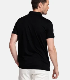 Heren Giordano Lino Liquid Cotton Polo – Zwart
