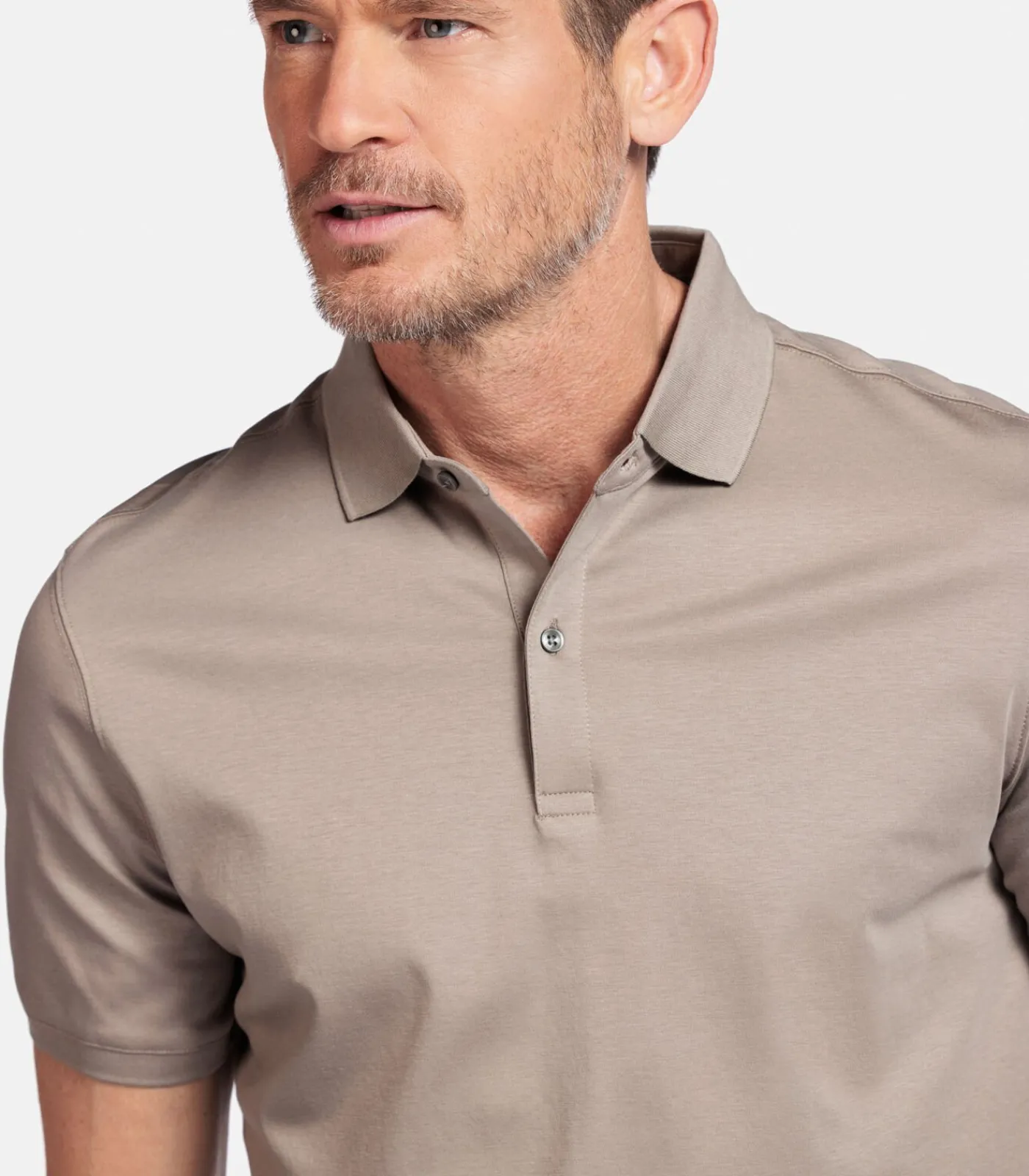Heren Giordano Lino Liquid Cotton Polo – Beige