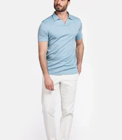 Sale Liquid Cotton Poloshirt – Lichtblauw Heren T-Shirts & Polo's