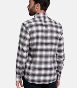 Heren Giordano Loretto Flanel Overhemd – Donkerbruin