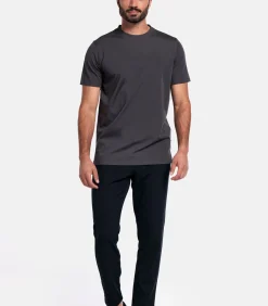 Heren Giordano Luca Liquid Cotton T-shirt – Soft Grey