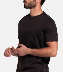 Outlet Luca Liquid Cotton T-shirt – Donkerbruin Heren T-Shirts & Polo's