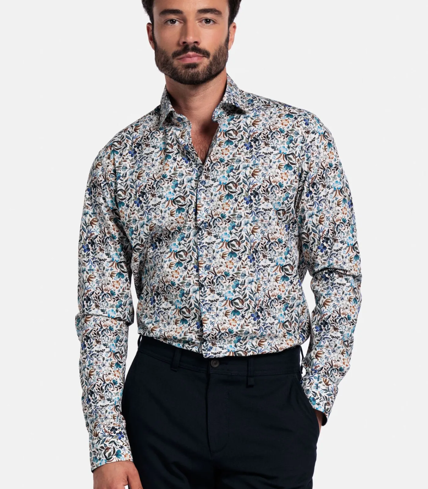 Maggiore Overhemd - Navy Heren Hemden