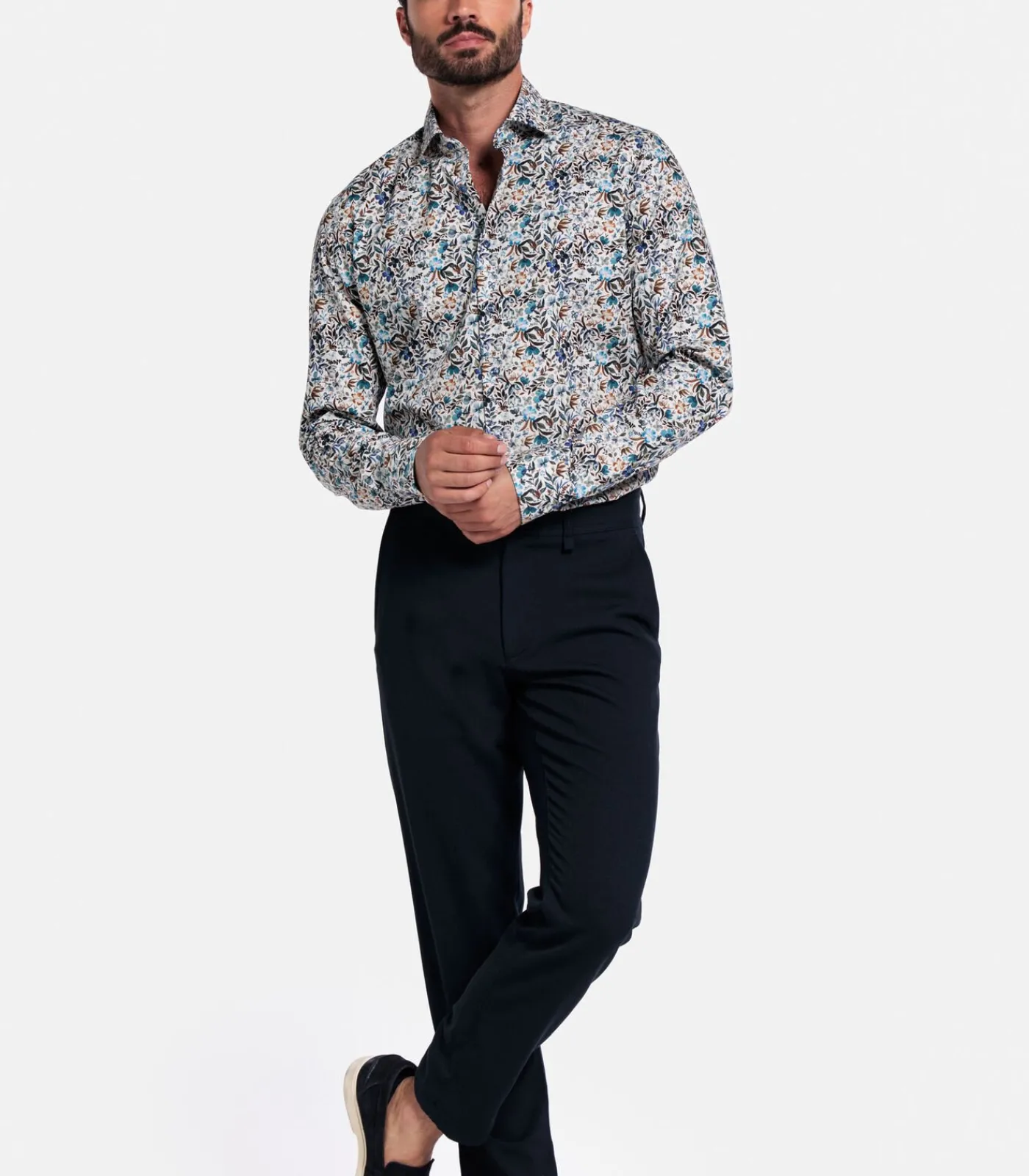 Maggiore Overhemd - Navy Heren Hemden