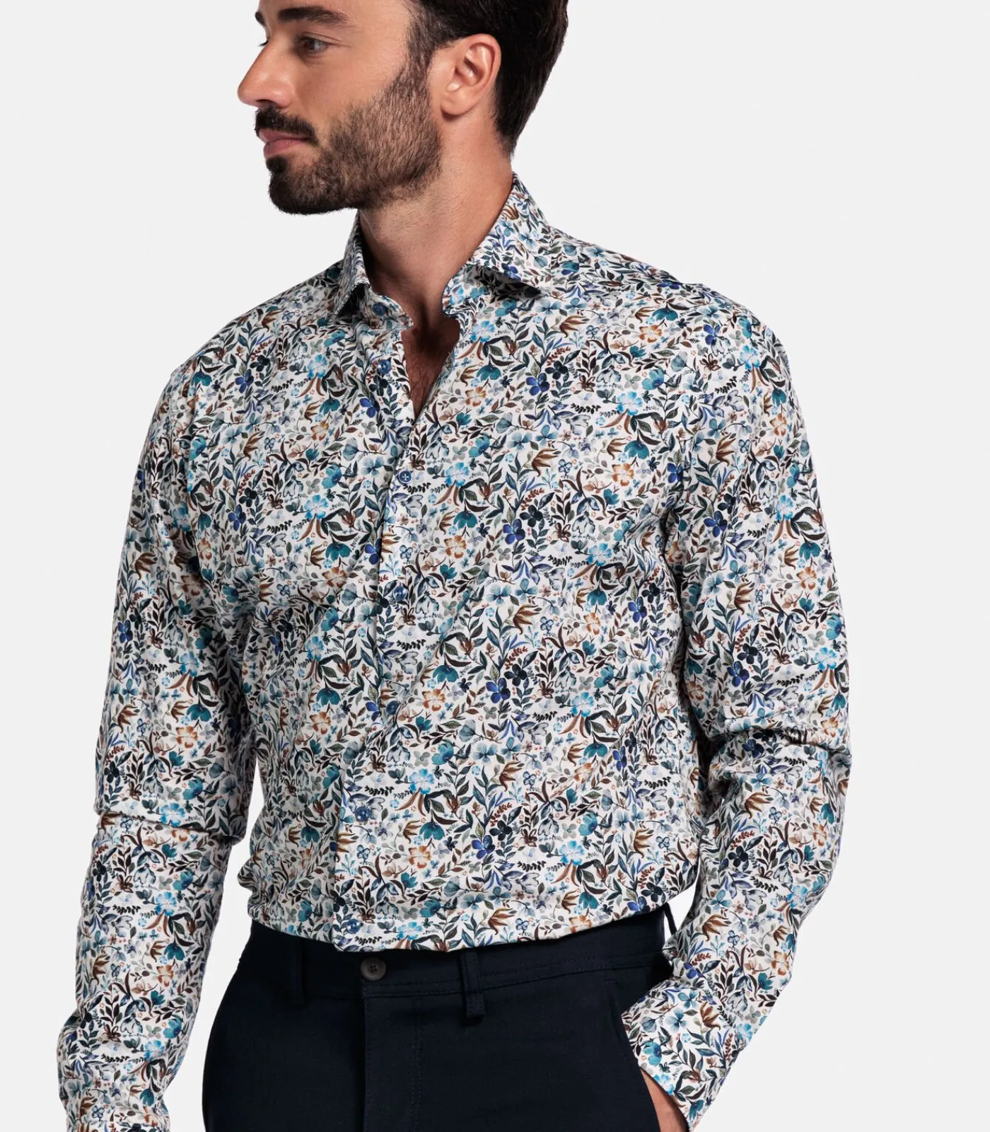 Maggiore Overhemd - Navy Heren Hemden