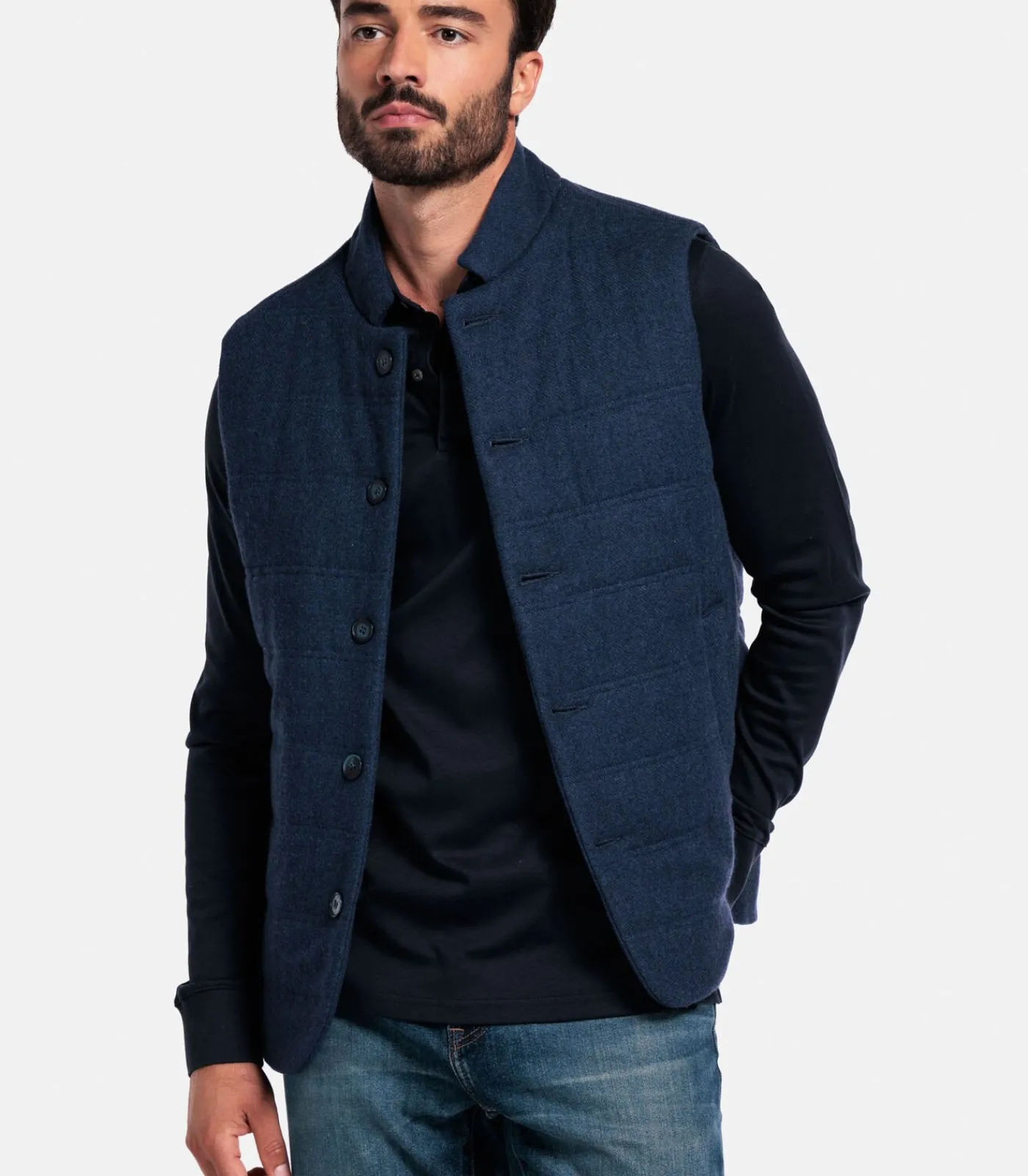 Heren Giordano Owen Bodywarmer - Navy
