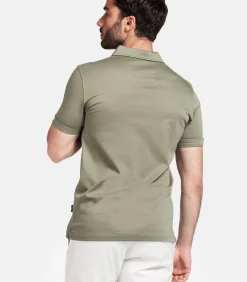 Heren Giordano Portofino Liquid Cotton Poloshirt – Groen