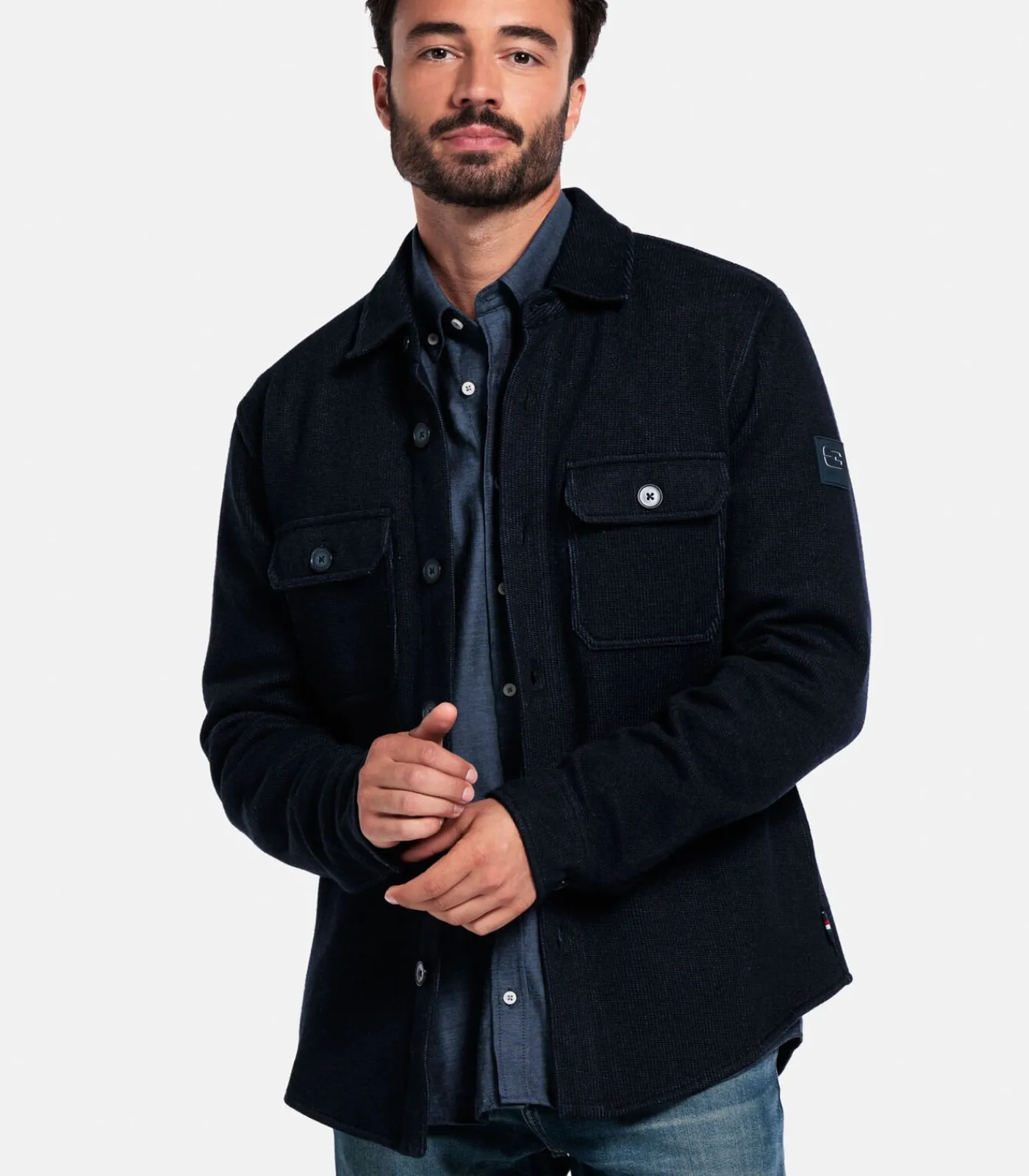 Heren Giordano Taranto Overshirt – Navy