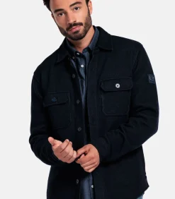 Heren Giordano Taranto Overshirt – Navy
