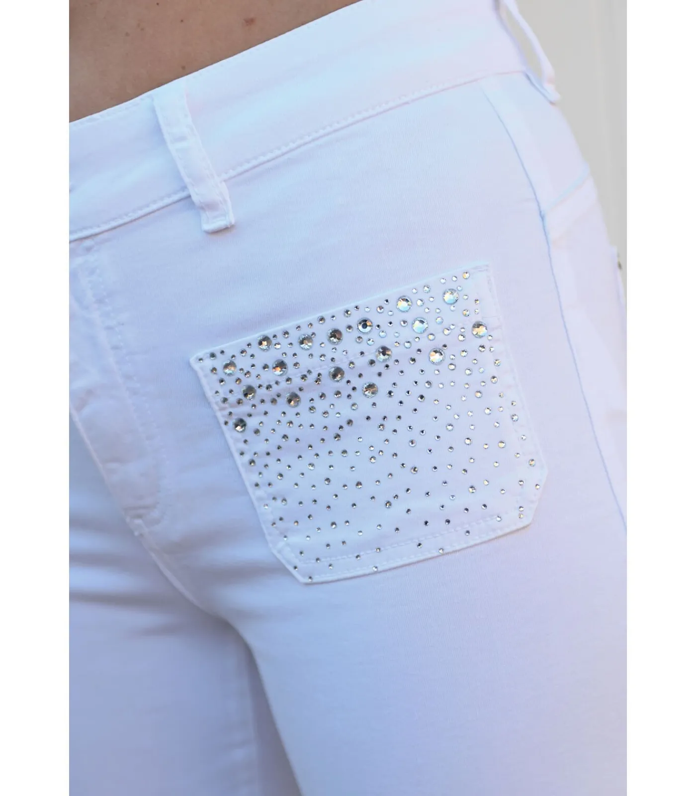 Hot GIULIA - WITTE DENIM 7/8 JEANS DAMES Jeans