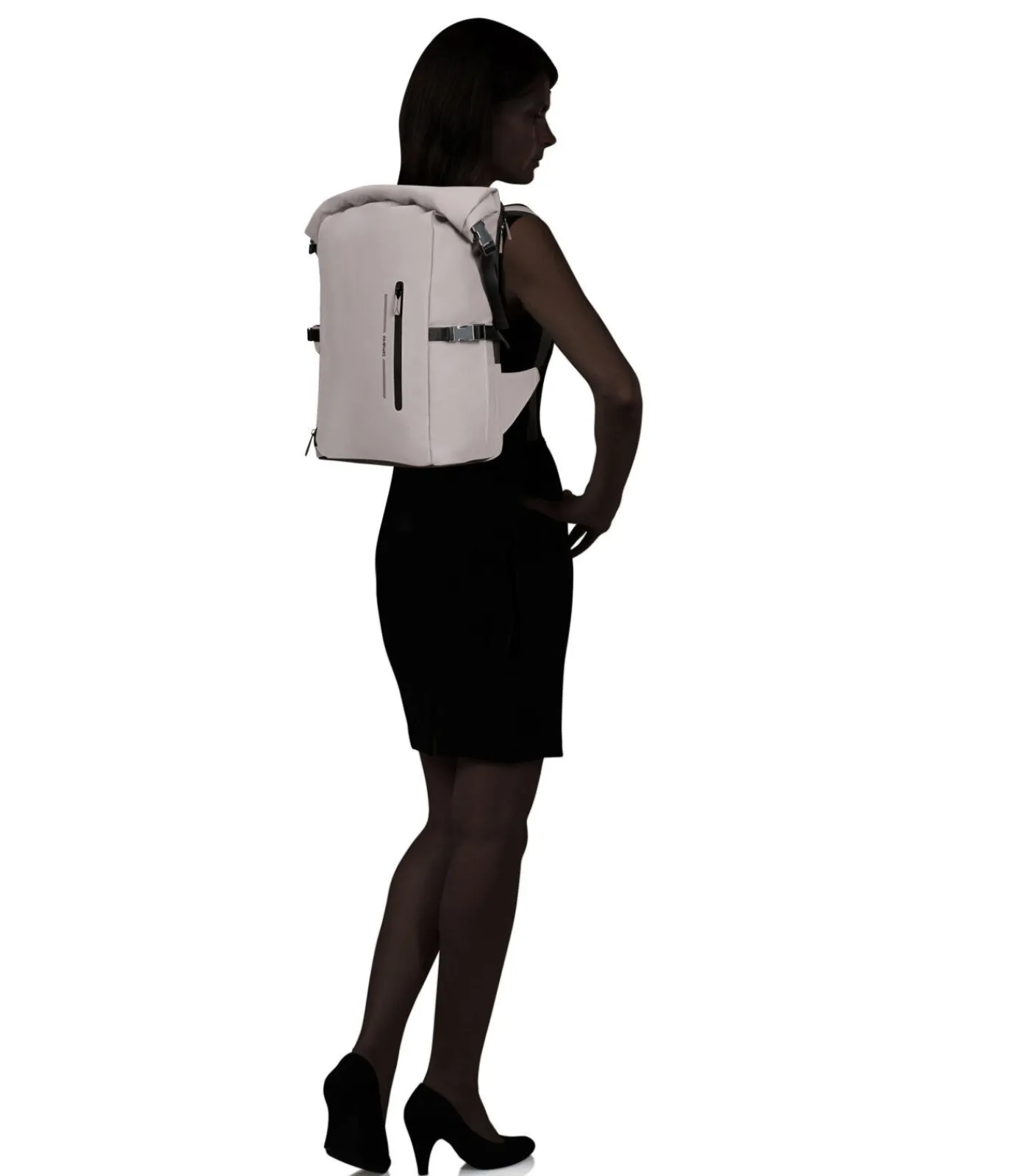 Outlet Glam-Go rolltop rugzak met laptopcompartiment 41,5 x 14,5 x 29,5 cm ASH ROSE Rugzakken