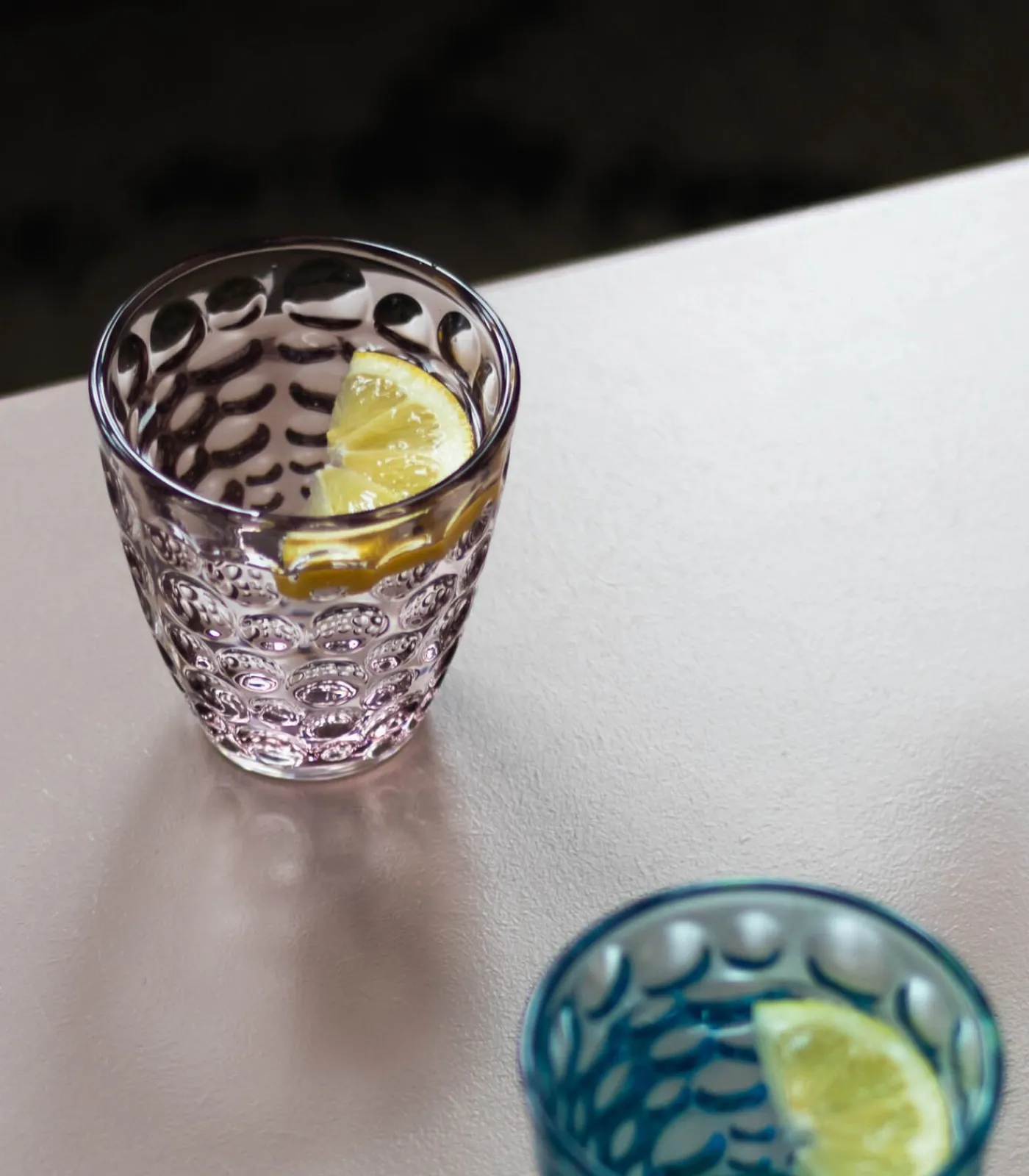 New Glas 22cl roze Bubble - set/4 Glazen & Karaffen