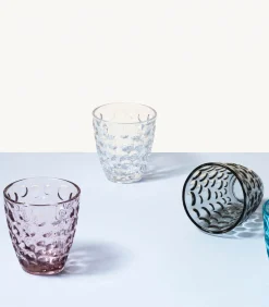 New Glas 22cl roze Bubble - set/4 Glazen & Karaffen